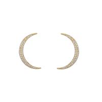 Zinc Alloy Stud Earring zinc alloy post pin plated for woman & with rhinestone Sold By Pair