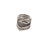 Zinc Alloy prst prsten, Zinek, módní šperky & pro ženy, Původní barva, 17mm, Prodáno By PC