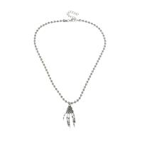 Plastik-Perlenkette, Zinklegierung, mit ABS-Kunststoff-Perlen, plattiert, Modeschmuck & verschiedene Stile für Wahl & für Frau, keine, verkauft von PC
