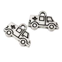 Tibetan Style Pendants, Ambulance, antique silver color plated, Unisex, silver color, nickel, lead & cadmium free, 12.50x9x1mm, Hole:Approx 2mm, Sold By KG