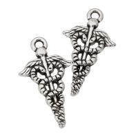 Wing Shaped Tibetan Style Pendants, Snake, antique silver color plated, Unisex, silver color, nickel, lead & cadmium free, 14x25x2mm, Hole:Approx 2mm, Sold By KG