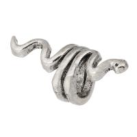 Zinc Alloy Animal Beads Snake antique silver color plated DIY silver color nickel lead & cadmium free Approx 7mm Sold By KG