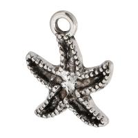 Zinc Alloy Pendants Starfish antique silver color plated Unisex silver color nickel lead & cadmium free Approx 2mm Sold By KG