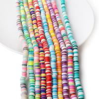 Polimero-Clay-Beads, argilla polimero, fatto a mano, DIY, colori misti, 6mm, Appross. 400PC/filo, Venduto per Appross. 15.75 pollice filo