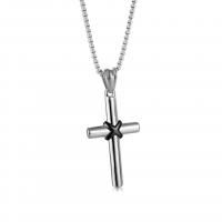 Stainless Steel Jewelry Necklace 304 Stainless Steel with Titanium Steel Cross plated fashion jewelry & Unisex Length 60 cm Sold By PC