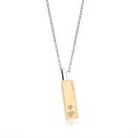 Titanium Steel Necklace Rectangle Vacuum Plating fashion jewelry 0c Length 50 cm Sold By PC