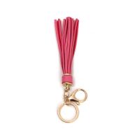Bag Purse Charms Keyrings Keychains PU Leather with Zinc Alloy Tassel Unisex 240mm Sold By PC
