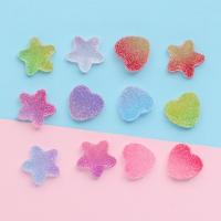 Mobile Phone DIY Decoration Resin random style & enamel mixed colors 18mm Sold By Bag
