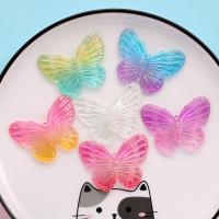 Mobile Phone DIY Decoration, Resin, Butterfly, more colors for choice, 41x31mm, 10PCs/Bag, Sold By Bag