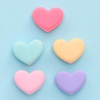 Mobile Phone DIY Decoration, Resin, Heart, handmade, more colors for choice, 17x13mm, 10PCs/Bag, Sold By Bag