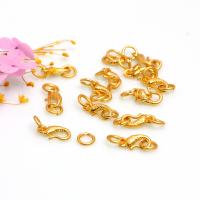 Brass S Shape Clasp plated golden 11mm Sold By PC