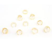 Conjunto de anel de liga de zinco, unissex, dourado, 17mm, 100PCs/box, vendido por box