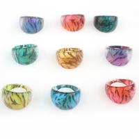 Resin Finger Ring, Unisex, mixed colors, 17mm, 100PCs/Box, Sold By Box