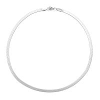 Titanium Steel Necklace, titanium steel lobster clasp, Unisex, silver color, 4mm, Length:40 cm, Sold By PC
