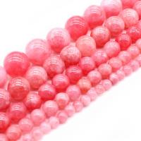 Natural Chalcedony Bead Round DIY pink Sold Per Approx 38 cm Strand