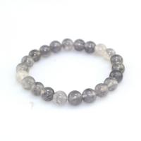Bracelets quartz, Cristal gris, fait à la main & unisexe, gris, 8mm, Longueur:18 cm, Vendu par PC