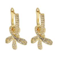 Brass Earring Drop Component gold color plated DIY & with rhinestone golden nickel lead & cadmium free Sold By PC
