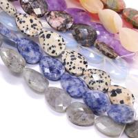Mixed Gemstone Beads, Natural Stone, Teardrop, DIY & different materials for choice & faceted, more colors for choice, 13x18mm, Sold Per Approx 38 cm Strand