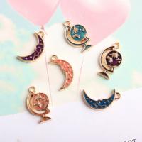 Zinc Alloy Enamel Pendants gold color plated nickel lead & cadmium free Sold By Bag