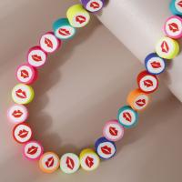 Polymer Ton Perlen , DIY, gemischte Farben, 10x4mm, ca. 40PCs/Strang, verkauft per ca. 15.75 ZollInch Strang