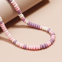 Polymer Clay Beads, DIY, multi-colored, 6x3mm, Approx 110PCs/Strand, Sold Per Approx 15.75 Inch Strand