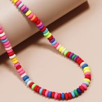 Polymer Ton Perlen , DIY, gemischte Farben, 6x3mm, ca. 110PCs/Strang, verkauft per ca. 15.75 ZollInch Strang