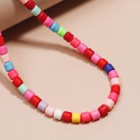 Polymer Ton Perlen , DIY, gemischte Farben, 6x6mm, ca. 62PCs/Strang, verkauft per ca. 15.75 ZollInch Strang