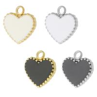 Stainless Steel Heart Pendants, 304 Stainless Steel, epoxy gel, Unisex, more colors for choice, 10x11.20mm, Sold By PC