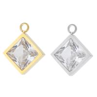 Stainless Steel Pendants 304 Stainless Steel with Cubic Zirconia Unisex Sold By PC