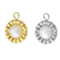 Ciondoli gioielli in acciaio inox, 201 Acciaio inossidabile, with perla in plastica, unisex, nessuno, 9.50x12mm, Venduto da PC