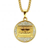 Collar de Aleación de Zinc, Esférico, chapado en color dorado, Joyería & con diamantes de imitación, dorado, libre de níquel, plomo & cadmio, 27mm, longitud:30 Inch, Vendido por UD