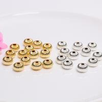 Brass Spacer Beads Flat Round plated DIY nickel lead & cadmium free Sold By PC