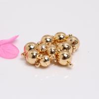 Brass Magnetic Clasp with Magnet Round gold color plated DIY & 1/1 loop golden nickel lead & cadmium free Sold By PC