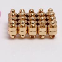 Messing Magnetverschluss, mit Magnet, goldfarben plattiert, DIY & 1/1-Schleife, goldfarben, frei von Nickel, Blei & Kadmium, 6x11.50mm, verkauft von PC