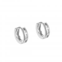 925 Sterling Silver Huggie Hoop Earring plated for woman & hollow Approx 6mm Sold By Pair