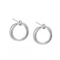 925 Sterling Silver Drop &  Dangle Earrings, plated, for woman & hollow, more colors for choice, 15mm, Sold By Pair