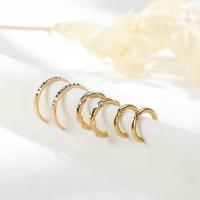 304 Stainless Steel Stud Earring Set Vacuum Plating 3 pieces & for woman 2cm 1.6cm 1.2cm Sold By Set
