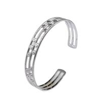 Titanium Steel Cuff Bangle plated Unisex & hollow Sold By PC