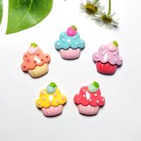 Mobile Phone DIY Decoration, Resin, Cake, enamel, more colors for choice, 20x20mm, 10PCs/Bag, Sold By Bag