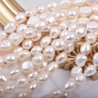 Perle perline Keishi coltivate d'acqua dolce, perla d'acquadolce coltivata naturalmente, naturale, DIY, bianco, 9-10mm, Venduto per Appross. 36-38 cm filo