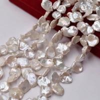 Keshi Cultured Freshwater Pearl Beads, Baroque, natural, DIY, white, 13-14mm, Sold Per Approx 36-38 cm Strand