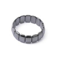 Hematite Bracelet Unisex black 19.65mm Length 21 cm Sold By PC