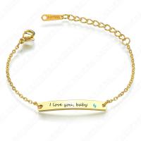 Stainless Steel Jewelry Bracelet, 304 Stainless Steel, 304 stainless steel lobster clasp, polished, for children, more colors for choice, 30mm, Length:16.5 cm, Sold By PC