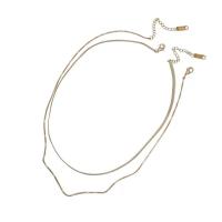 Halskette, 304 Edelstahl, 304 Edelstahl Karabinerverschluss, Doppelschicht & für Frau, keine, Länge ca. 45 cm, verkauft von PC
