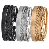 304 Stainless Steel Bangle multilayer & for man 55-65mm Sold By PC