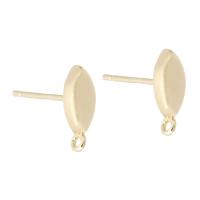 Messing Earring Drop Component, guldfarve belagt, du kan DIY, gylden, nikkel, bly & cadmium fri, 3x9mm,1mm, Solgt af PC