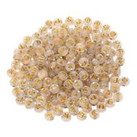 Alphabet Acrylic Beads, DIY & luminated & mixed, 4x7mm, 100PCs/Bag, Sold By Bag