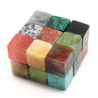 Edelstein Sipping Ice Stones, Quadrat, poliert, 20 Teile, gemischte Farben, 18mm, 20PCs/Box, verkauft von Box