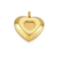 Coração de aço inoxidável pingentes, Aço inoxidável 304, joias de moda & DIY & unissex, dourado, vendido por PC