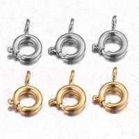 Stainless Steel Spring Ring Clasp, 304 Stainless Steel, Vacuum Ion Plating, fashion jewelry & Unisex & different size for choice, more colors for choice, 20PCs/Bag, Sold By Bag